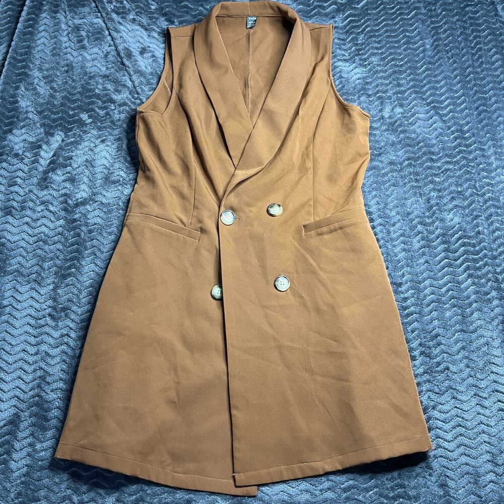 Shein curve Women's Size XL brown vest mini dress